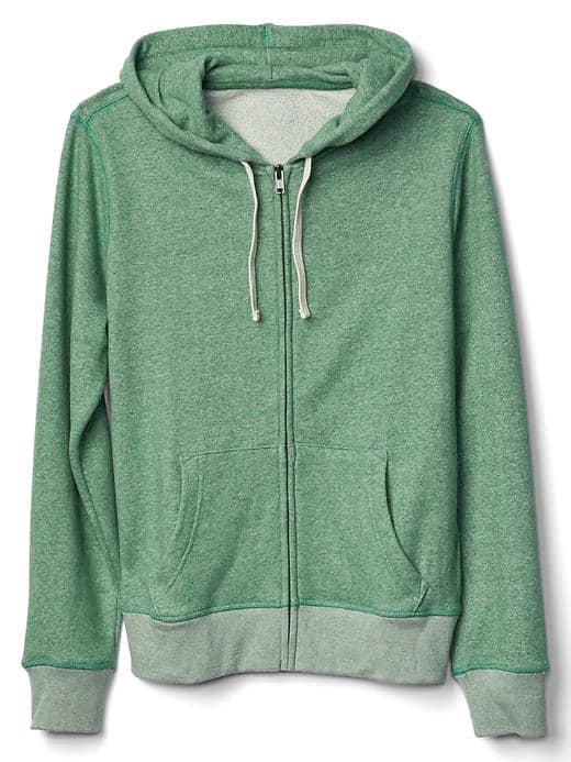 Gap Men French Terry Zip Hoodie - French Green Heather