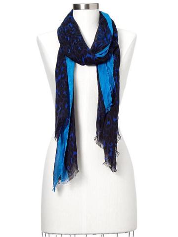 Gap Animal Print Scarf - Navy