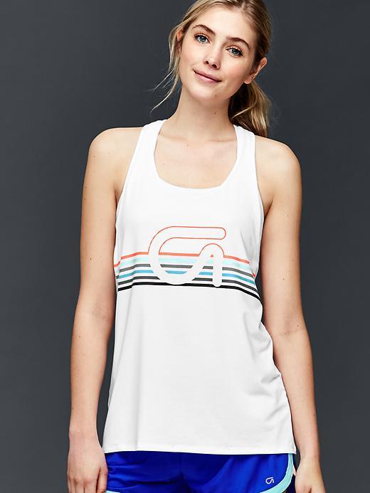 Gap Women Gapfit Breathe Graphic Tank - White