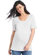 Gap Women Short Sleeve Scoop Vintage Wash Tee - White