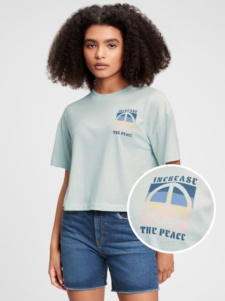 Teen Graphic Boxy Crop T-shirt