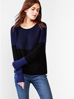 Gap Colorblock Ribbed Mohair Sweater
