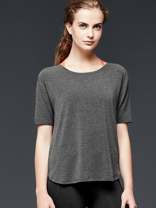 Gap Women Gapfit Breathe Shirttail Tee - True Black