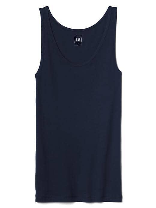 Gap Women Ribbed Tank - True Indigo
