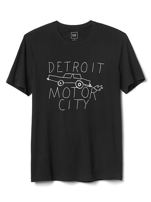 Gap Men Short Sleeve Graphic Tee - Det Motor City