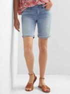 Gap Original 1969 Denim Raw Hem Bermuda Shorts - Light Indigo