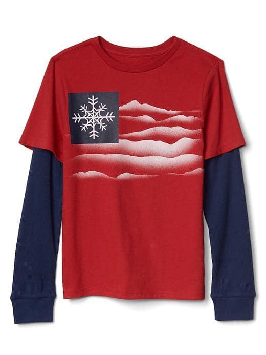 Gap Women Graphic 2 In 1 Tee - Modern Red