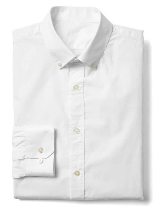 Gap Men Stretch Poplin Slim Fit Shirt - White