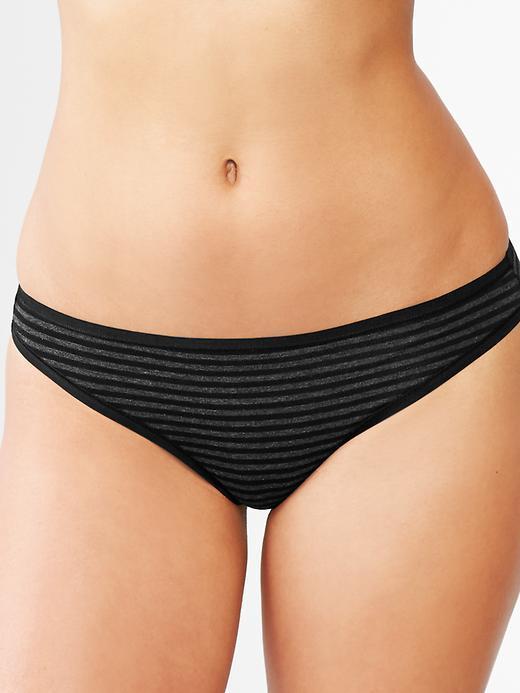Gap Women Low Rise Bikini - Grey/blk Sleepstrp