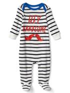 Gap Graphic Stripe Footed One Piece - Dark Night
