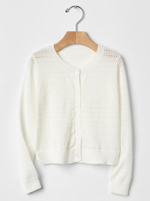 Gap Pointelle Button Cardigan - New Off White