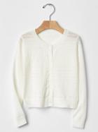 Gap Pointelle Button Cardigan - New Off White