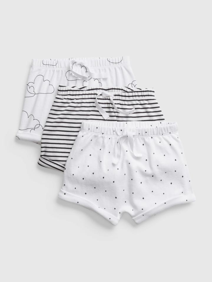 Baby First Favorite 100% Organic Cotton Pull-on Shorts (3-pack)