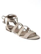 Gap Women Faux Suede Gladiator Sandals - Taupe