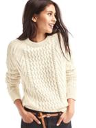 Gap Women Wavy Cable Knit Sweater - New Off White