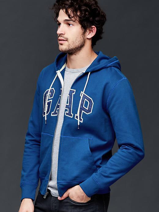 Gap Men Logo Zip Hoodie - Soccer Blue