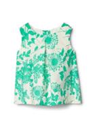 Gap Print Tulip Back Top - Deco Green