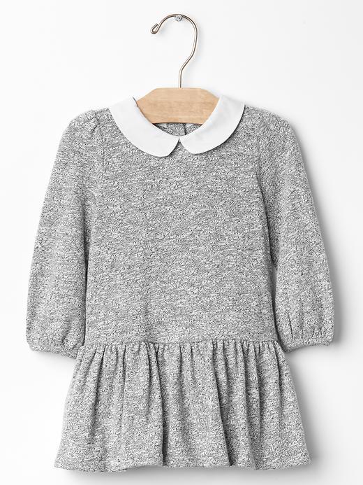 Gap Collared Marl Dress - Light Grey Marle