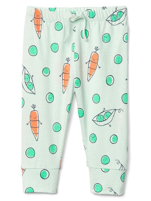 Gap Organic Print Banded Pants - Stillwater