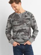 Gap Men Camo Raglan Sweatshirt - Camouflage