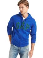 Gap Men Canvas Logo Zip Hoodie - Brillant Blue