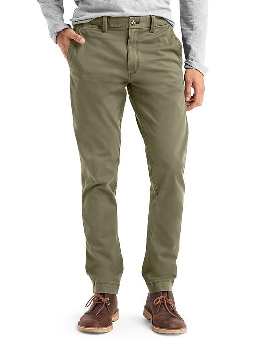 Gap Men Stretch Slim Fit Chinos - Olive