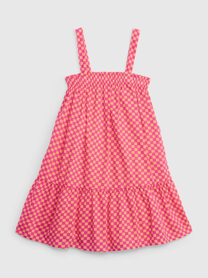 Kids Checkered Tiered Tank Dress