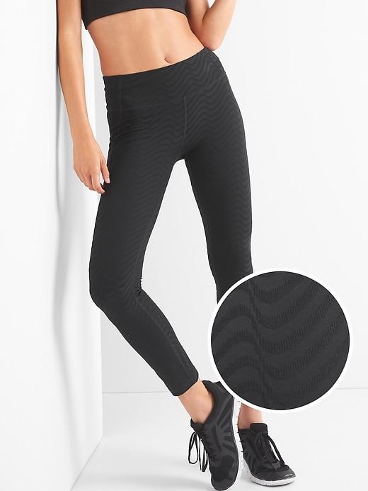 Gap Gfast High Rise Jacquard Leggings - Black