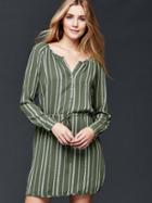 Gap Women Soft Shirtdress - Cool Olive