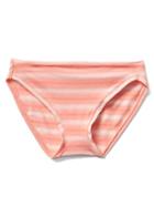 Gap Women Breathe Ombre Stripe Bikini - Orange Ombre
