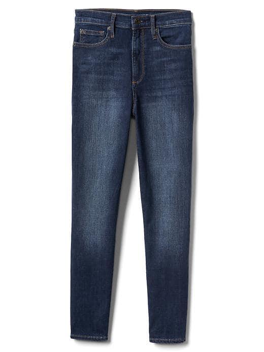 Gap Women Super High Rise True Skinny Crop Jeans - Medium Indigo
