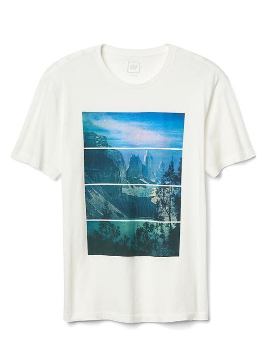 Gap Men Short Sleeve Graphic Tee - New Off White