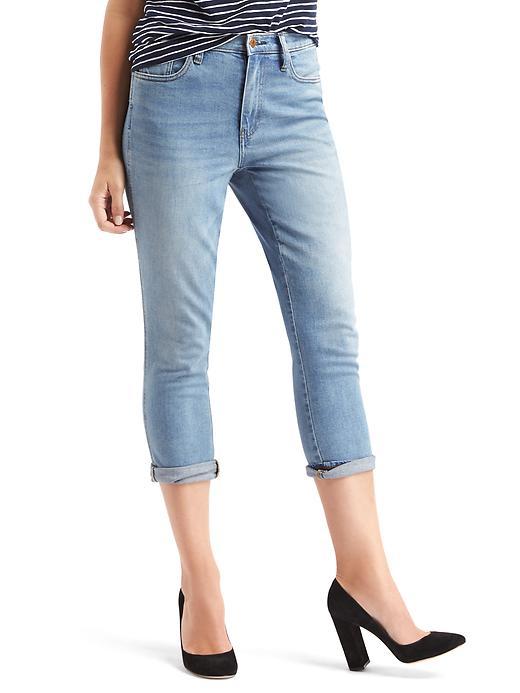 Gap Women Authentic 1969 Best Girlfriend Super High Rise Crop Jeans - Medium Indigo