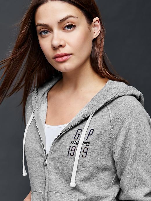 Gap City Logo Zip Hoodie - Heather Grey