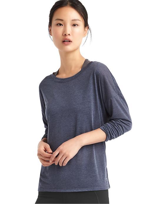 Gap Women Gapfit Breathe Air Long Sleeve Tee - True Indigo