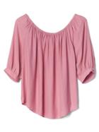 Gap Women Drapey Off Shoulder Top - Elle Pink