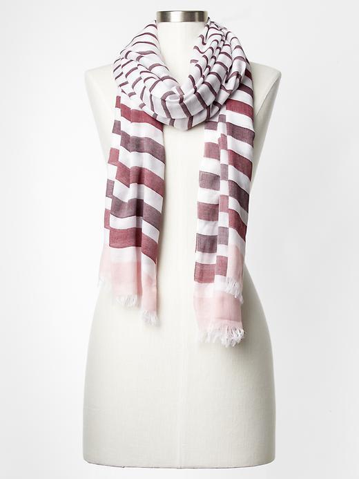 Gap Gradient Stripe Scarf - Red Mahogany