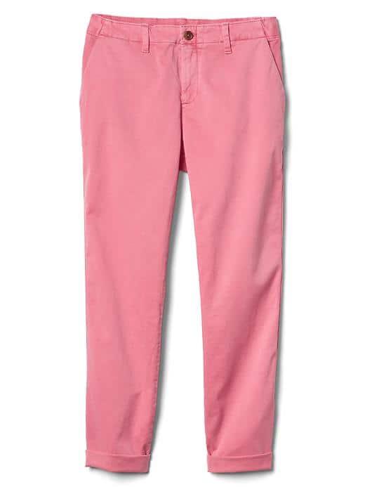 Gap Women Girlfriend Twill Stripe Chino - Pink Kiss