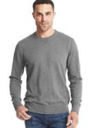 Gap Men Cotton Crewneck Sweater - Dark Gray