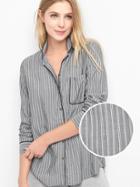Gap Dreamwell Sleep Shirt - Gray Stripe