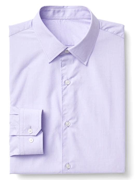 Gap Men Zero Wrinkle Slim Fit Shirt - Purple