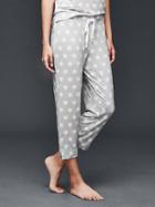 Gap Women Modal Mix And Match Capri Pants - Medium Dot Gray