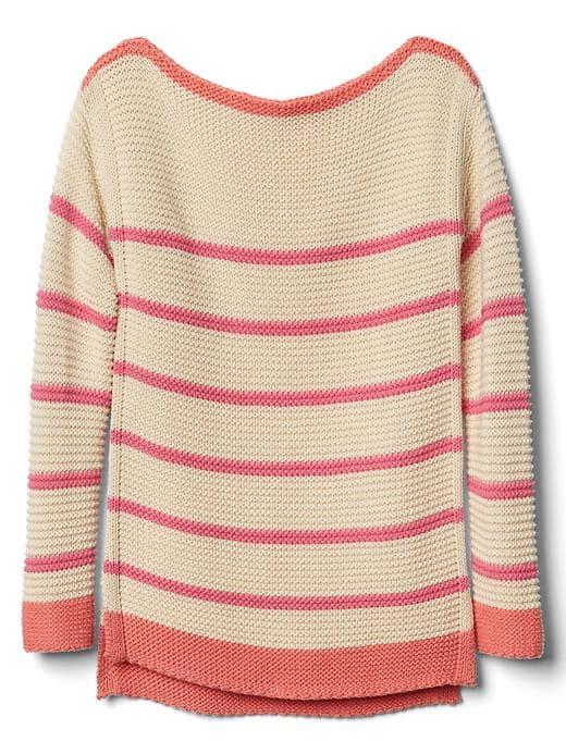 Gap Women Stripe Boatneck Sweater - French Vanilla