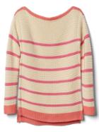 Gap Women Stripe Boatneck Sweater - French Vanilla