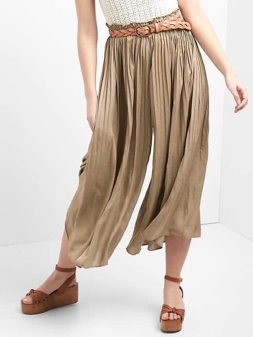 Gap Women Pleated Wide Leg Pants - Beachwood