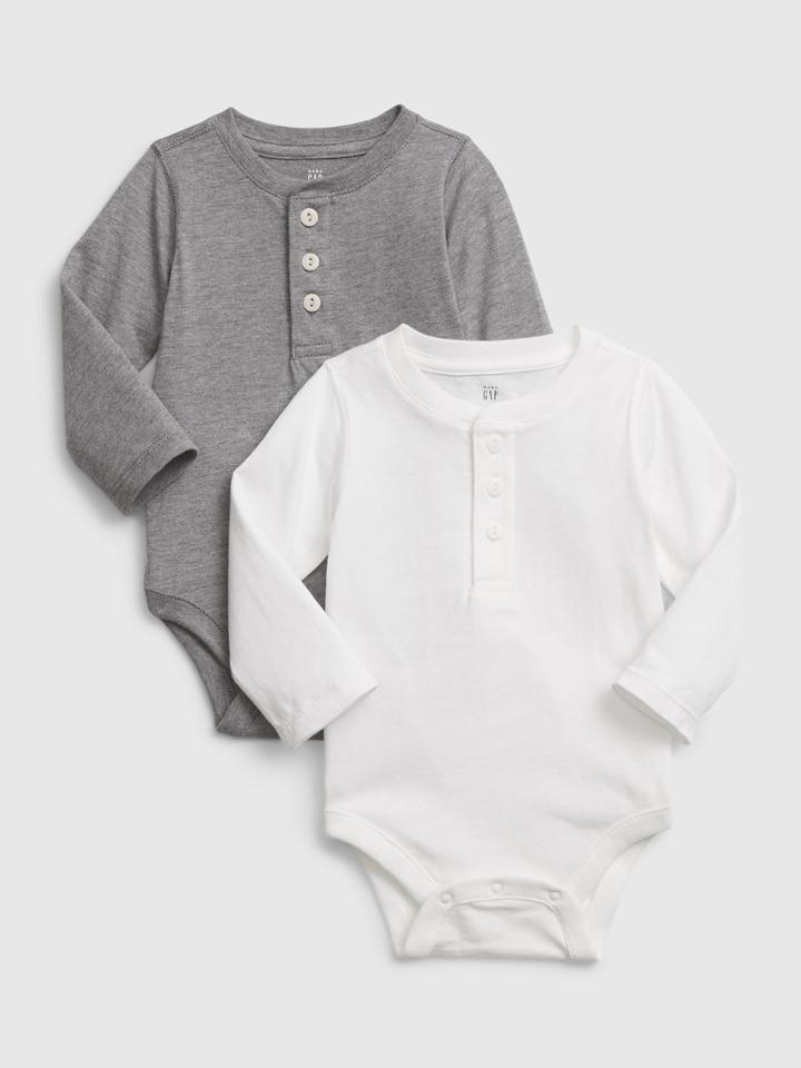 Baby Henley Bodysuit (2-pack)
