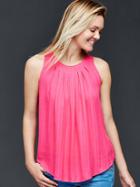 Gap Women Sleeveless Pleat Top - Palm Springs Pink
