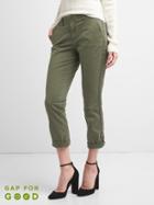 Gap Women Studded Girlfriend Chinos - Black Moss