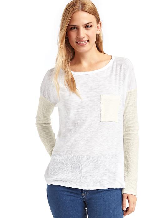 Gap Boatneck Long Sleeve Tee - White