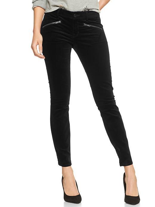 Gap 1969 Velvet Always Skinny Skimmer Pants - True Black